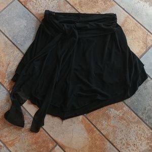 Black girls skirt with tie belt connected size sm
